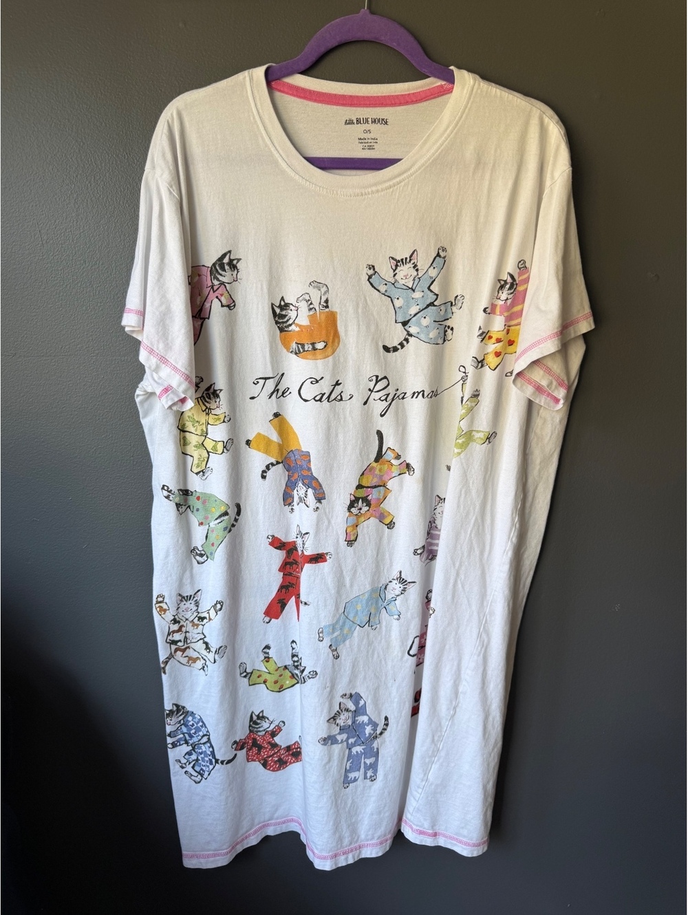 Little Blue House The Cats Pajamas Cotton Sleepshirt